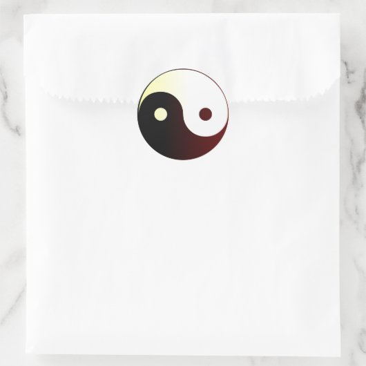 Yin & Yang Ronde Sticker (Tas)