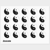 yin yang ronde sticker (Vel)