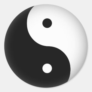 Yin Yang Ronde Sticker