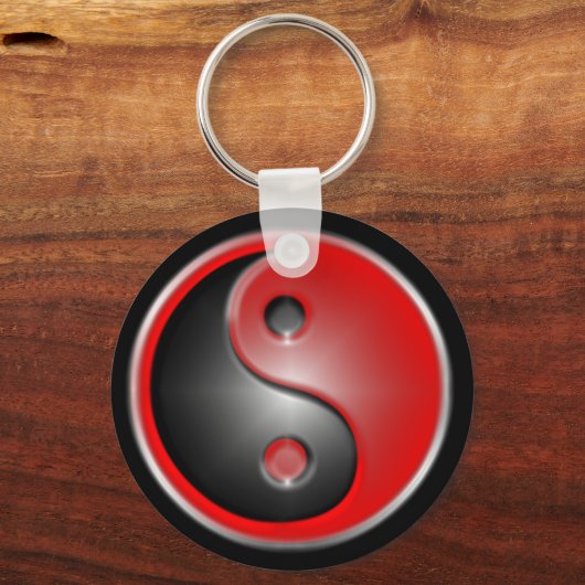 yin-yang-rood sleutelhanger (Voorkant)