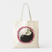 Yin Yang Roos aangepaste naam Canvas tas (Achterkant)