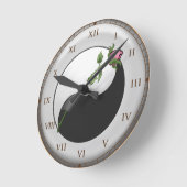 Yin Yang Roos klok (Hoek)