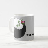 Yin Yang Roos Koffiemok (Voorkant links)