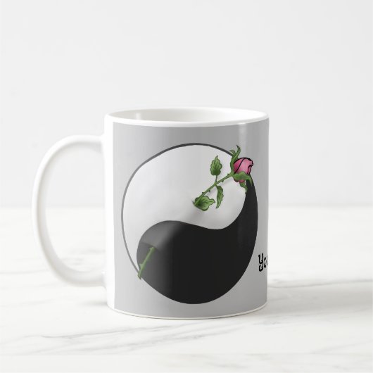 Yin Yang Roos Koffiemok (Links)