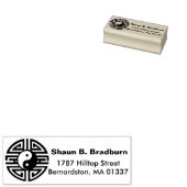 Yin & Yang round Yantra + uw ideeën Rubberstempel (Gestempeld)