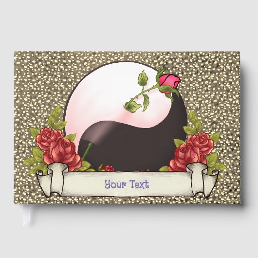 Yin Yang Rozen Gastboek Gastenboek (Voorkant)