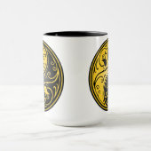 Yin Yang Rozen, geel en zwart Mok (Midden)