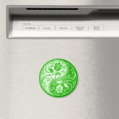 Yin Yang Rozen, groen Magneet (Insitu (Vaatwasser))