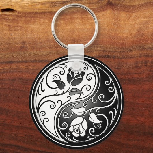 Yin Yang Rozen Sleutelhanger (Voorkant)