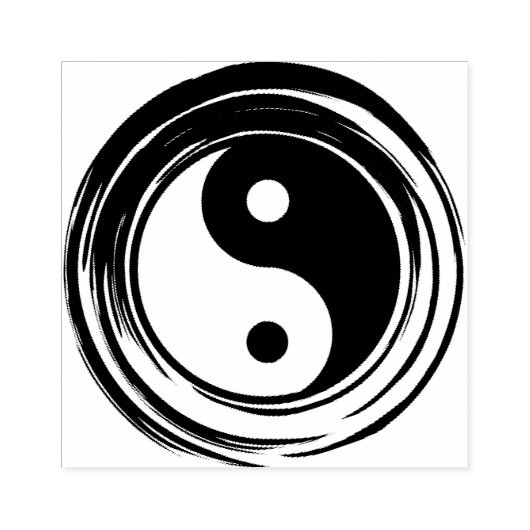 Yin Yang Rubberstempel (Afrduk)