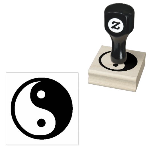 Yin Yang Rubberstempel (Gestempeld)