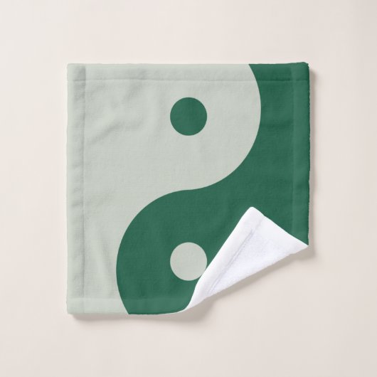Yin Yang Sage Green Bad Handdoek (Wasdoekje)