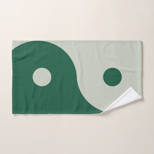 Yin Yang Sage Green Bad Handdoek (Handdoek)