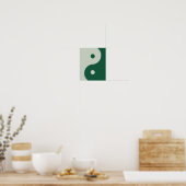 Yin Yang Sage Green Poster (Keuken)