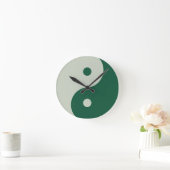 Yin Yang Sage Green Ronde Klok (Huis)