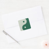 Yin Yang Sage Green Vierkante Sticker (Envelop)