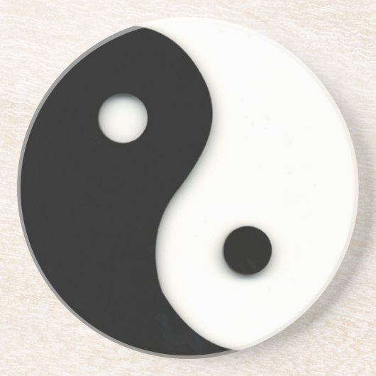 Yin & Yang Sandstone Drink Onderzetter (Voorkant)