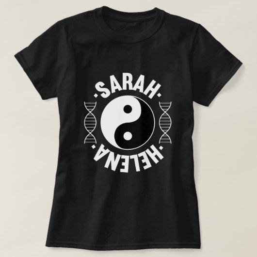 Yin & Yang - Sarah & Helena Orphan Black T-shirt (Design voorkant)