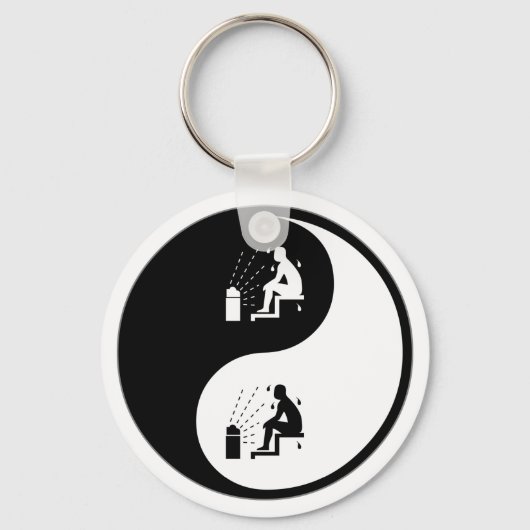 Yin Yang Sauna Sleutelhanger (Voorkant)