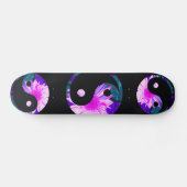 yin yang schilderde regenboogzonnebloem persoonlijk skateboard (Horizontaal)