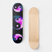 yin yang schilderde regenboogzonnebloem persoonlijk skateboard (Voorkant)