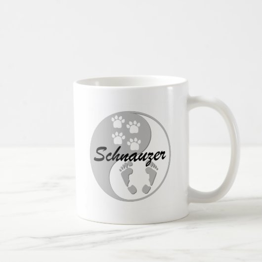 yin yang schnauzer koffiemok (Rechts)