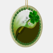 Yin Yang Shamrock Keramisch Ornament (Rechts)