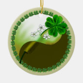 Yin Yang Shamrock Keramisch Ornament (Voorkant)
