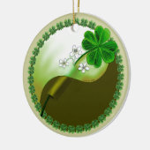 Yin Yang Shamrock Keramisch Ornament (Links)