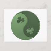 Yin Yang Shamrocks Briefkaart (Voorkant)
