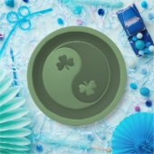 Yin Yang Shamrocks Papieren Bordje (Feest)