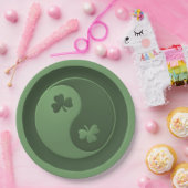 Yin Yang Shamrocks Papieren Bordje (Feest)