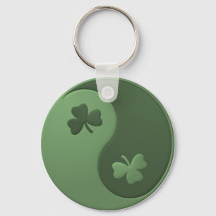 Yin Yang Shamrocks Sleutelhanger