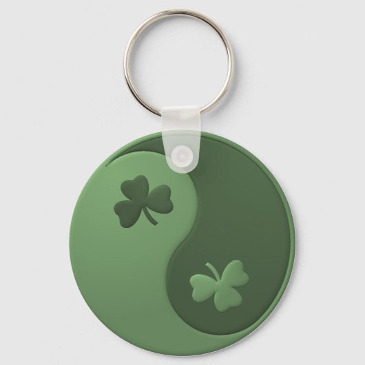 Yin Yang Shamrocks Sleutelhanger (Voorkant)