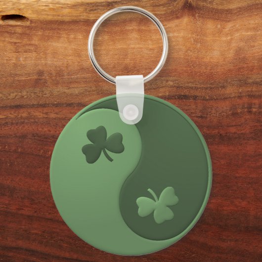 Yin Yang Shamrocks Sleutelhanger (Voorkant)