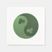 Yin Yang Shamrocks St. Patrick's Day Servet (Voorkant)