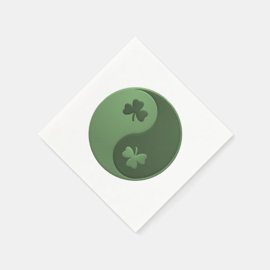 Yin Yang Shamrocks St. Patrick's Day Servet (Hoek)