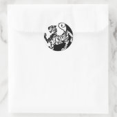 YIN YANG SHOTOKAN TIGER RONDE STICKER (Tas)