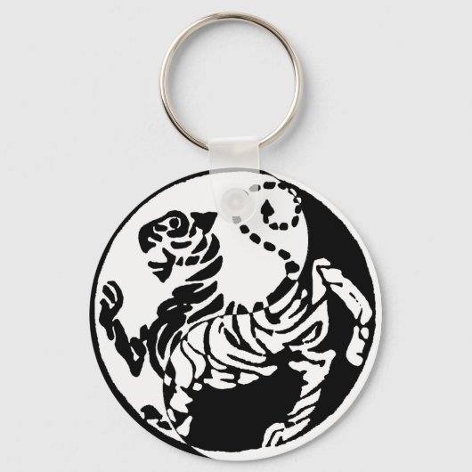 YIN YANG SHOTOKAN TIGER SLEUTELHANGER (Voorkant)