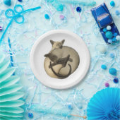 Yin Yang Siamese Cats Paper Borden Papieren Bordje (Feest)