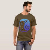 Yin Yang Siamese Cats T-Shirt (Voorkant volledig)