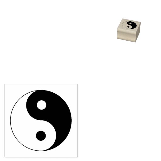 Yin Yang Sign Rubberstempel (Gestempeld)