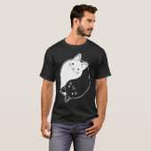 Yin Yang Sign Symbol Cat Cat T-shirt (Voorkant volledig)