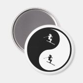 Yin Yang Skiën Magneet (Voorkant / Achterkant)