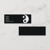 Yin Yang - Skinny Mini Visitekaartje (Voorkant / Achterkant)
