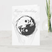 Yin-Yang - Skull Birthday Kaart (Voorkant)