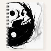 Yin-Yang Skull Spiral Sketchpad Notitieboek (Voorkant)
