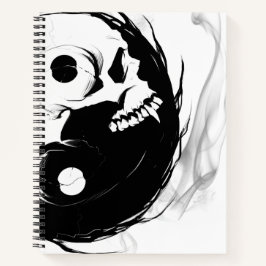 Yin-Yang Skull Spiral Sketchpad Notitieboek