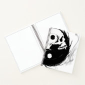Yin-Yang Skull Spiral Sketchpad Notitieboek (Binnen)