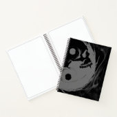 Yin-Yang Skull Spiral Sketchpad omgekeerd Notitieboek (Binnen)